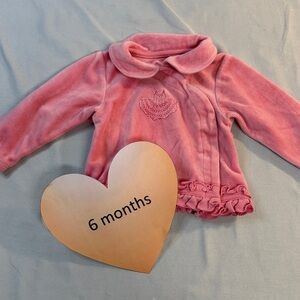 Petit Lem - LIKE NEW - Soft Pink Velour Infant sweater